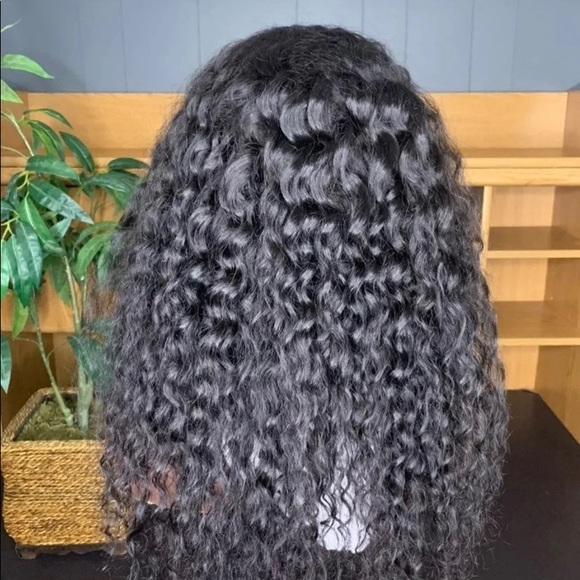 New 18inch Deep Wave 100% Human Hair Lace Frontal Wig - Picture 4 of 4